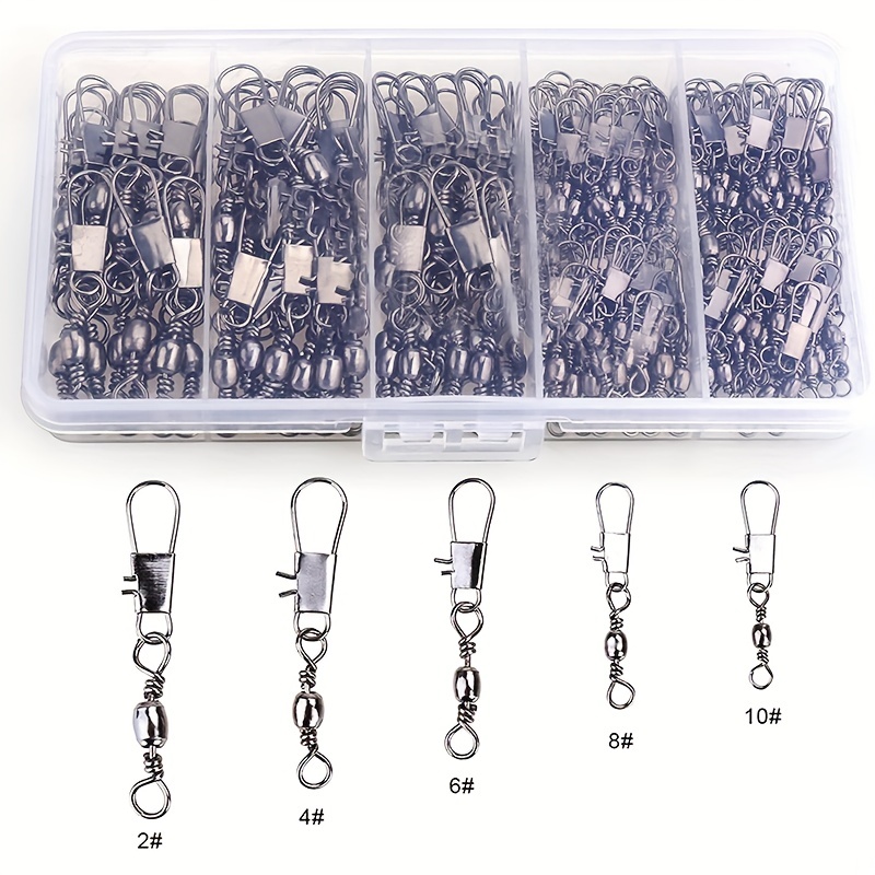 50/200pcs Barrel Snap Swivel F - Fishing Lure Accessories 评论和价格